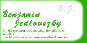 benjamin jedlovszky business card